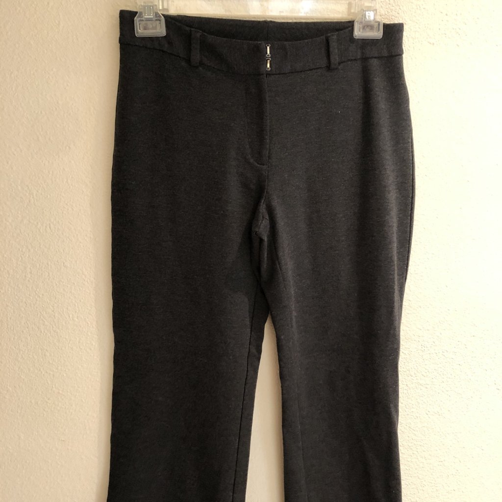 Dark Heather Gray - Land's End Straight Leg Stretch Slacks